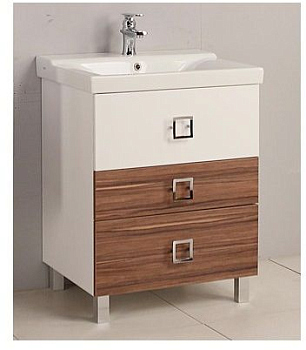 Тумба под раковину Акватон Стамбул 1A145801ST560, цвет Белый, эбони темный