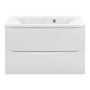 Тумба с раковиной Vincea Mia 800 подвесная, 2 выкатных ящика soft close, G.White, VMC-2MA800GW+VCB-3M800G