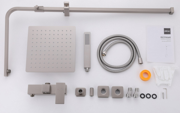 Душевая стойка ABBER Daheim AF8220SPL без излива, сатин