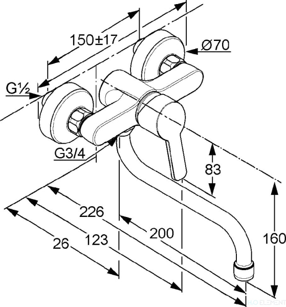 Смеситель Kludi Logo Neo 379240575 для кухни