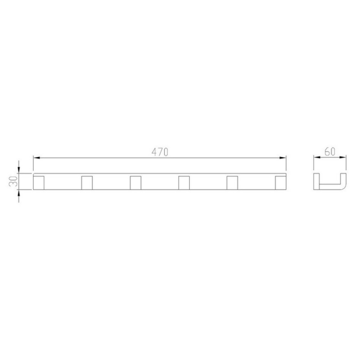 Вешалка на 6 крючков ABBER Westen AA1752NG никель