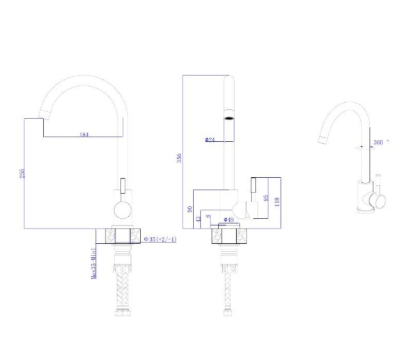 Смеситель для кухонной мойки RUSH Melos (SUS1101-22)