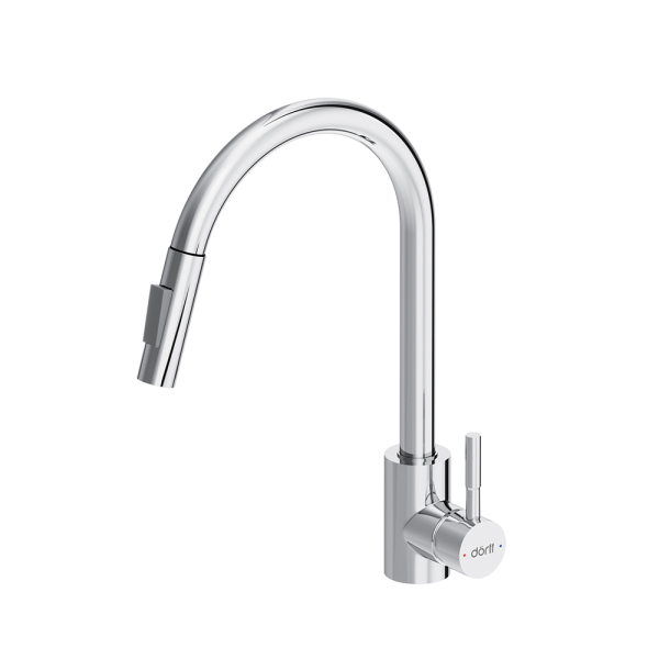 Смеситель для кухни с вытяжным изливом Dorff Logic, D3007500 Смеситель для кухни с вытяжным изливом Dorff Logic, D3007500