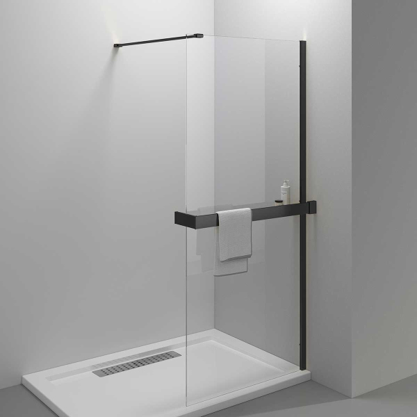 Душевая перегородка Vincea Walk-In HR VSW-4HR100CLB, 1000*2000, черный, стекло прозрачное Душевая перегородка Vincea Walk-In HR VSW-4HR100CLB, 1000*2000, черный, стекло прозрачное