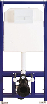 Система инсталляции для унитазов Berges Wasserhaus Novum L1 с белой кнопкой смыва