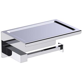 Бумагодержатель с полкой для телефона Timo Selene (10044/00) хром Бумагодержатель с полкой для телефона Timo Selene (10044/00) хром