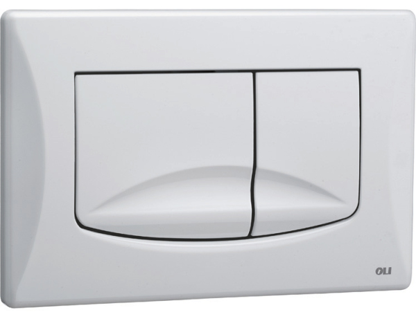 Панель механическая двойная OLI River Dual, пластик белый