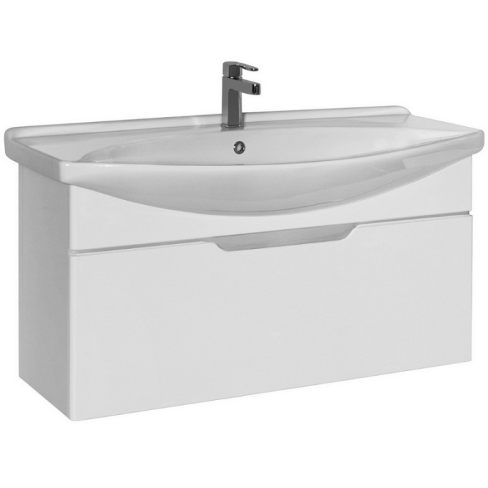 Тумба Dreja.eco Laguna 105, белый лак, 1 ящ, 99.0104