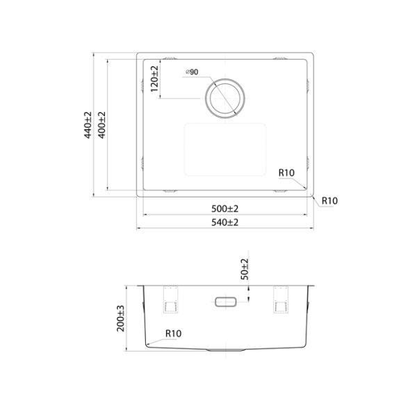 Мойка универсального монтажа IDDIS Prime нержавеющая сталь, сатин, 540*440 (PRI54S0i77)