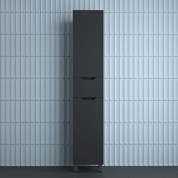 Пенал "Остин" 360 см напольный 1 ящик графит эмаль PLUS, ЛС-00002412