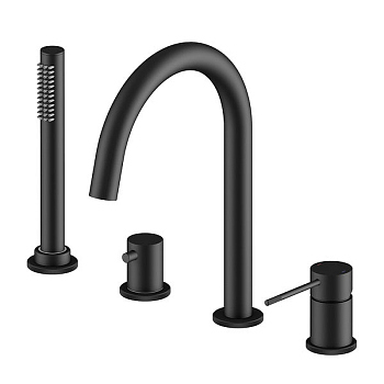 Смеситель для ванны и душа, врезной Timo Saona (2320/03Y) черный