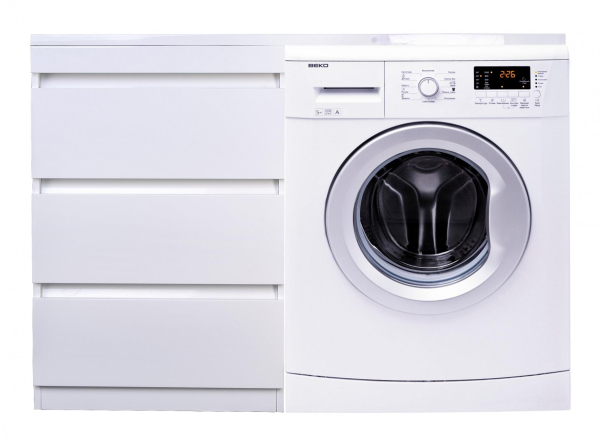 Тумба напольная Style Line "Даллас 100" (3 ящ.) белая, PLUS (без раковины)