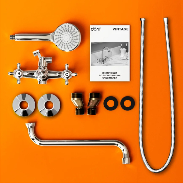 Смеситель для ванны и душа Dorff Vintage, D6095000