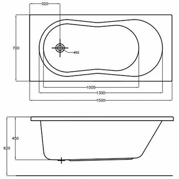 Ванна Cersanit прямоугольная NIKE 150x70 ультра белый Ванна Cersanit прямоугольная NIKE 150x70 ультра белый
