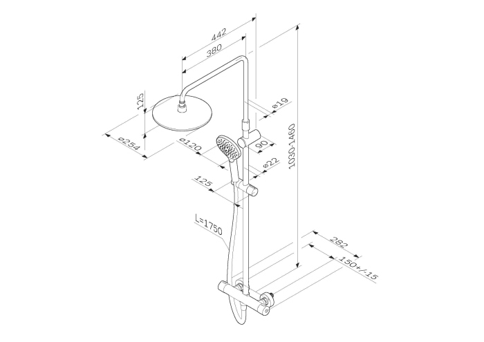 Душевая стойка AM.PM Like F0780464