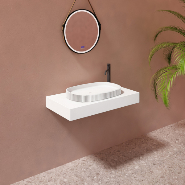 Раковина накладная ABBER Stein AS2601 белая матовая