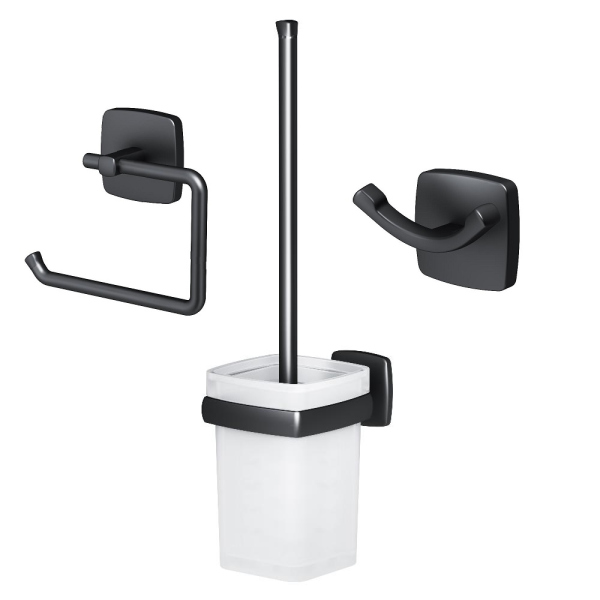Набор аксессуаров для зоны туалета, черный AM.PM Gem, AK90T2003B