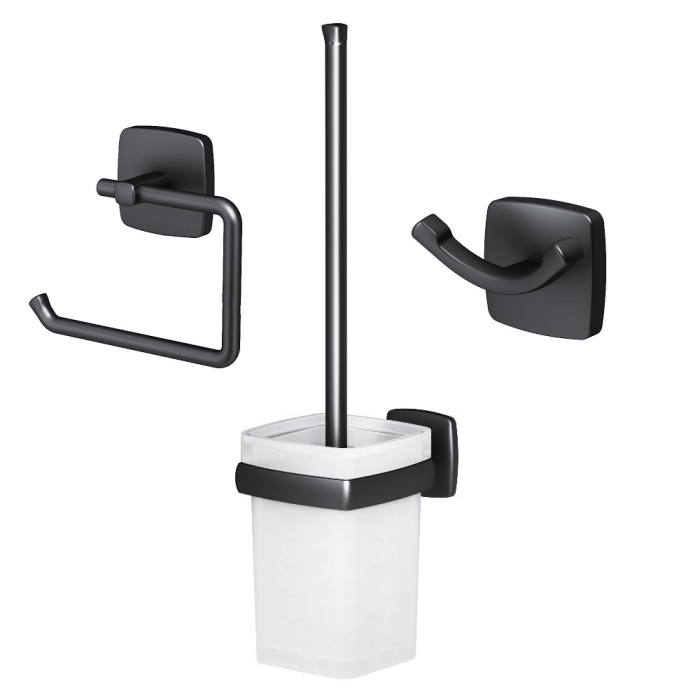 Набор аксессуаров для зоны туалета, черный AM.PM Gem, AK90T2003B