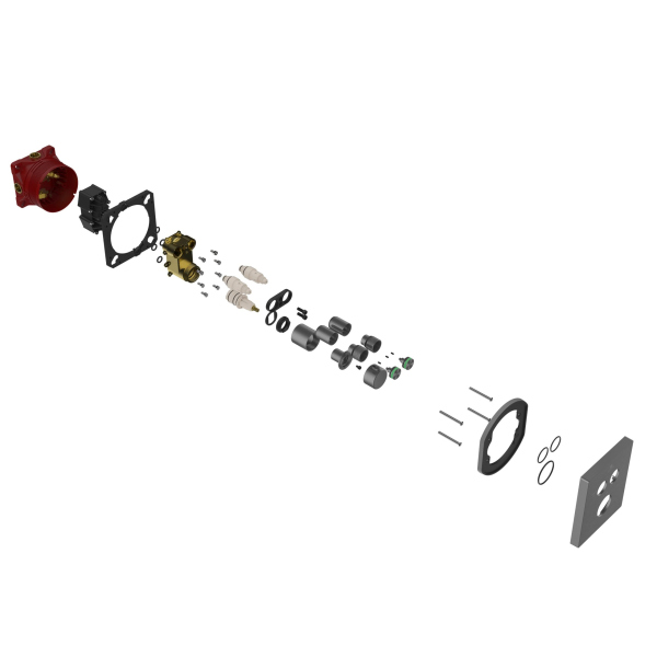 Встраиваемый смеситель для душа Vincea VSCV-321T-MGM, вороненая сталь