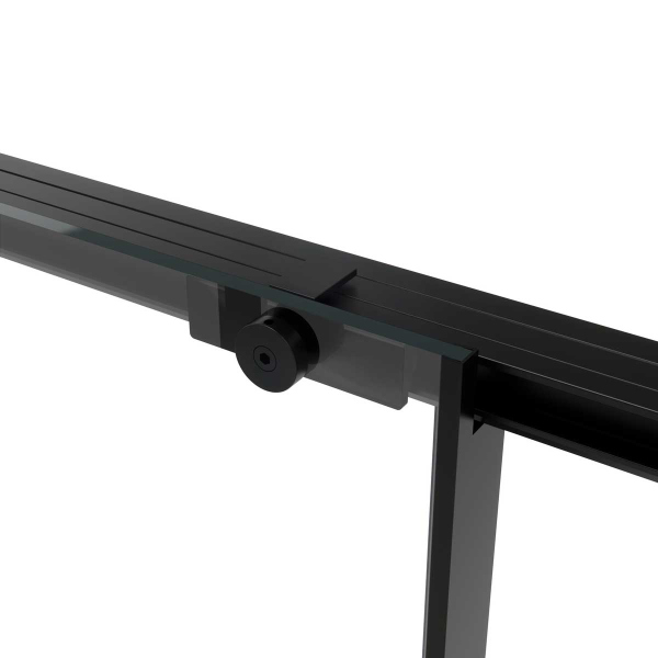 Душевой уголок Vincea Slim Soft VSR-1SS8014CLB, 1400*800, черный, стекло прозрачное