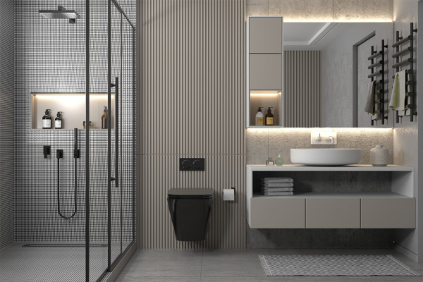 Комплект подвесной унитаз ABBER Rechteck черный матовый с инсталляцией и кнопкой белая матовая