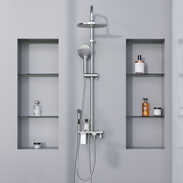 Душевая система со смесителем-полкой Damixa Jupiter, 977770000