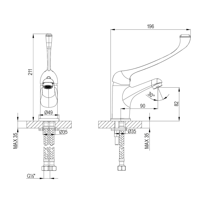 Смеситель Lemark Project LM4636C для раковины