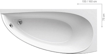 Акриловая ванна Ravak Avocado CS01000000 Акриловая ванна Ravak Avocado CS01000000