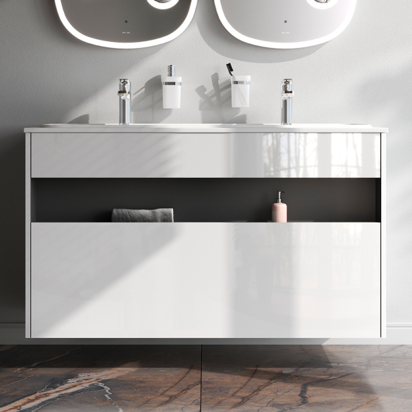 Тумба без раковины AM.PM Func 120 M8FFUX1201WG подвесная Белая глянцевая