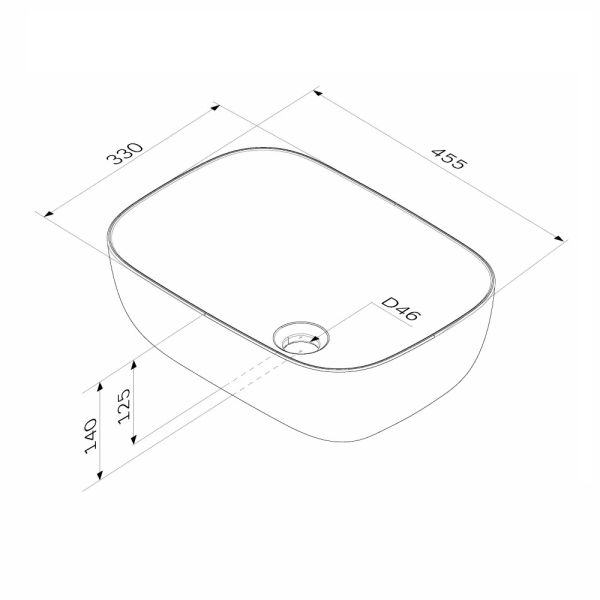 Накладная раковина AM.PM Func, M8FWCC10450WG