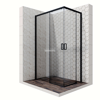 Душевое ограждение Ambassador Queen 11011205LBlack (1200x800x2000)