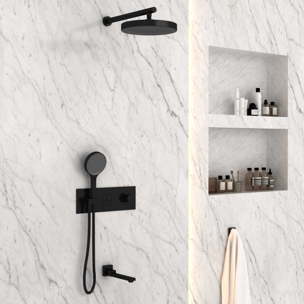 Душевой комплект Vincea VSFW-432TI2MB встраиваемый, черный