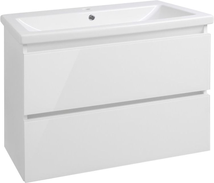 Тумба для комплекта Style Line Даймонд 80 Люкс Plus подвесная, белая