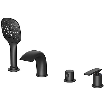 Смеситель для ванны и душа, врезной Timo Helmi (4020/03Y) черный