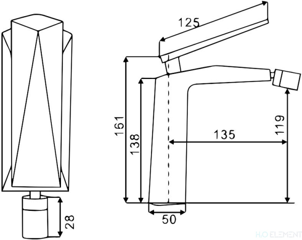 Смеситель Boheme Venturo 376 для биде