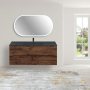 Тумба с раковиной Vincea Mia 1200 подвесная, 2 выкатных ящика soft close, R.Wood, VMC-2MC120RW+VBS-13120MB