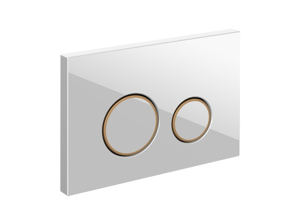 Кнопка Cersanit TWINS для LINK PRO/VECTOR/LINK/HI-TEC пластик белый матовый с рамкой