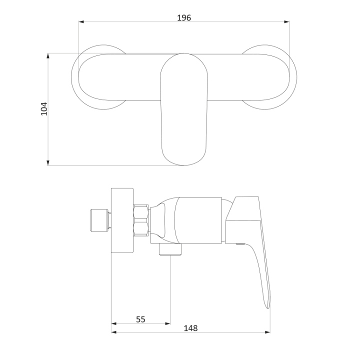 Смеситель для душа Damixa Palace Grand, 462000000