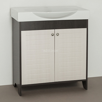 Тумба для комплекта Style Line Кантри 76 венге, лен белый