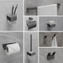 Мыльница Lemark SMOOTH LINE с держателем, графит (9746018)