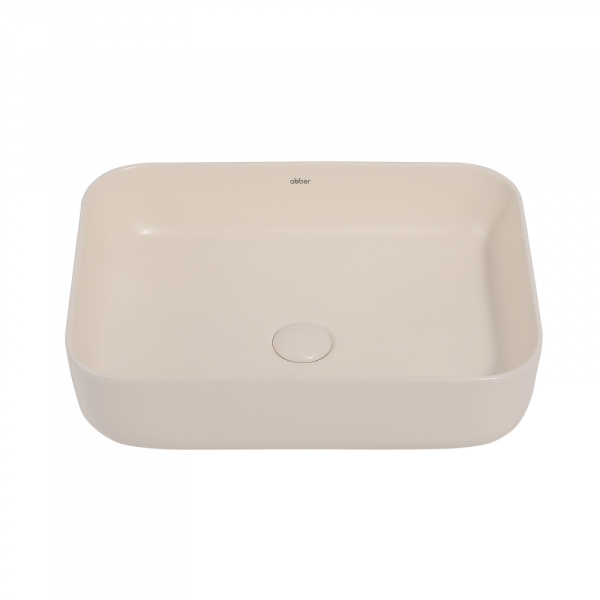 Раковина накладная ABBER Rechteck AC2202MBE светло-бежевая матовая