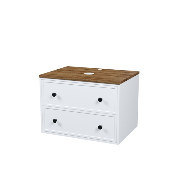 Тумба без раковины подвесная со столешницей МДФ, 70 см IDDIS Torr белый матовый (TOR70WMi95K)