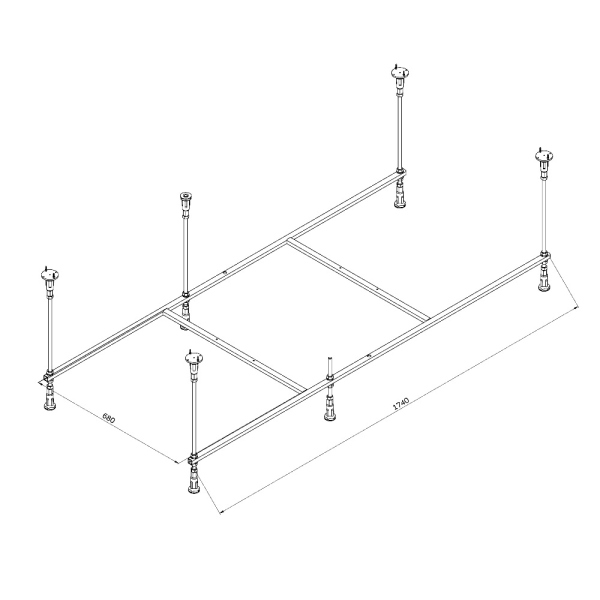 Каркас для ванны AM.PM Func, W84A-180-080W-R Каркас для ванны AM.PM Func, W84A-180-080W-R