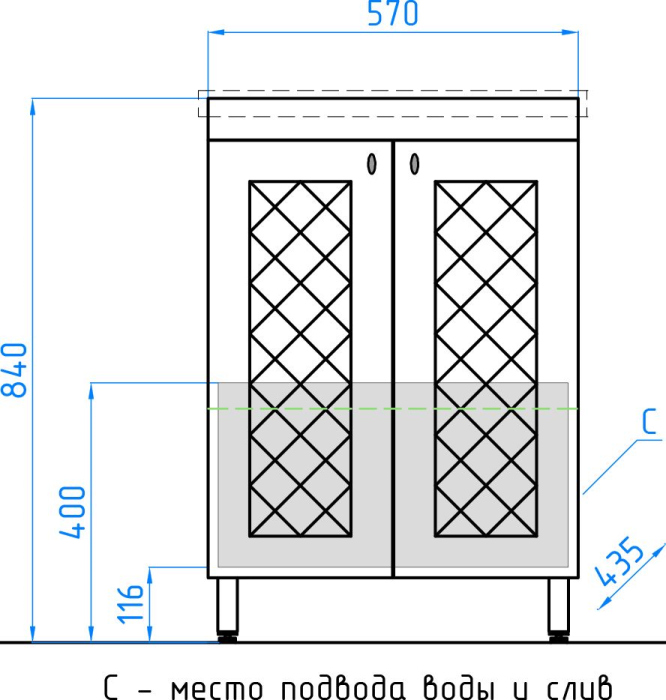 Тумба для комплекта Style Line Канна 60 Люкс, белая