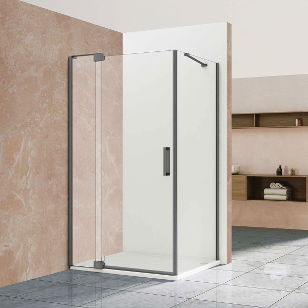 Душевой уголок Vincea Extra VSR-1E809090CLGM 800/900*900, вороненая сталь, стекло прозрачное Душевой уголок Vincea Extra VSR-1E809090CLGM 800/900*900, вороненая сталь, стекло прозрачное