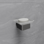 Мыльница Lemark SMOOTH LINE с держателем, графит (9746018)
