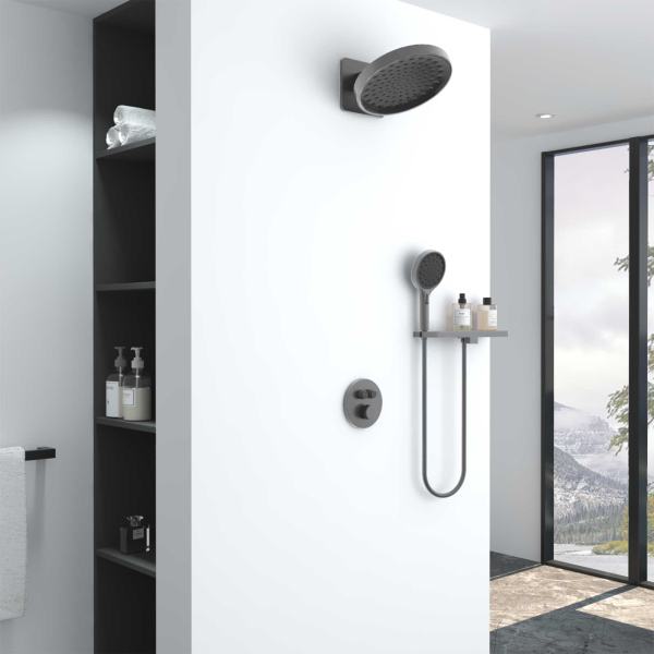 Душевой комплект Vincea Inspire VSFW-3I22MT3RGM встраиваемый, вороненая сталь Душевой комплект Vincea Inspire VSFW-3I22MT3RGM встраиваемый, вороненая сталь