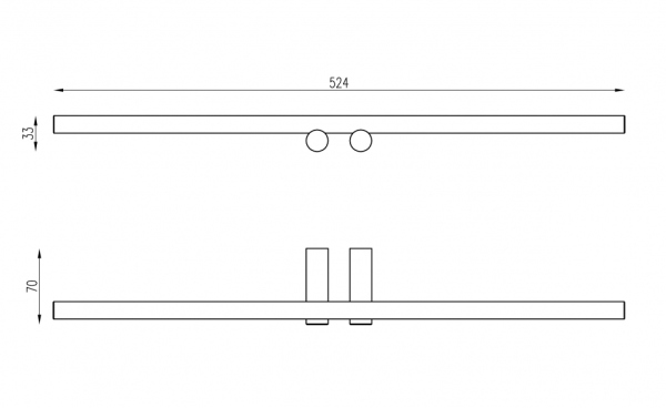 Полотенцедержатель двойной ABBER Osten 316 AA1855BG золото брашированное