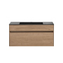 Тумба с раковиной Vincea Chiara 1000 подвесная, 1 выкатной ящик soft-close, N.Oak, VMC-2C100NO+VCB-13100W