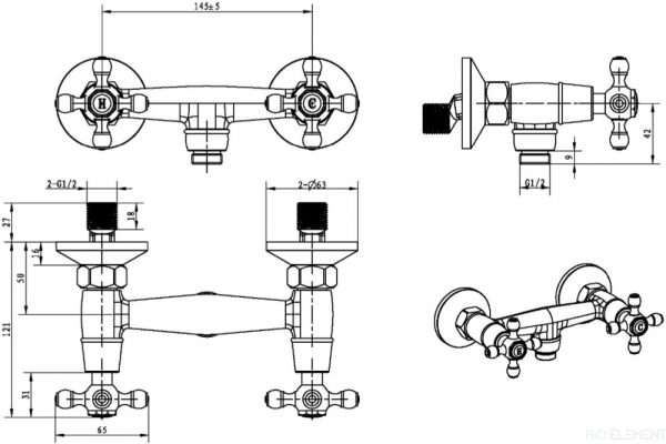 Смеситель Boheme Flora 294-FL для душа
